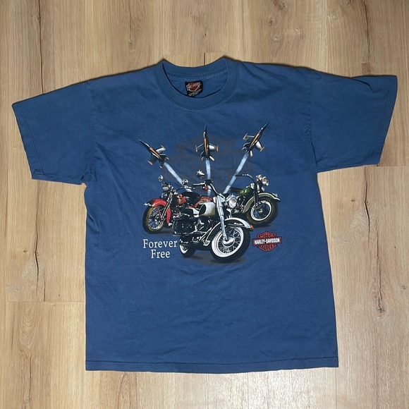 Harley-Davidson Other - Harley Davidson 2000 Y2K Saskatoon Redline Blue T-Shirt. Good vintage condition‎